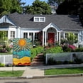 thumbnail image 5 of PHYHOO  Hello Sunshine Summer Garden Flag Vertical Double Sided Sea Welcome Spring Farmhouse Holiday Outside Decorations Burlap Yard Flag White, 5 of 6