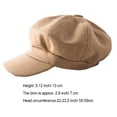 thumbnail image 4 of Peaked Caps Retro Fashion Warm Woolen Octagonal Hats Easy Matching Sun Visor Design Windproof Headgear for Theme Party Light Tan, 4 of 6