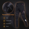 thumbnail image 3 of Men's Cycling Pants Athletic Pants Windproof Thermal Fleece Winter Bike Riding Running Sports Pants Trousers, 3 of 8