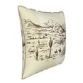 thumbnail image 2 of Xecao Wild West Desert With Cowboys Print Soft Velvet Decorative Throw Pillow Covers, Square Cushion Cases for Bed, Sofa, Living Room, Car, and Indoor Outdoor Use-16"x16", 2 of 8