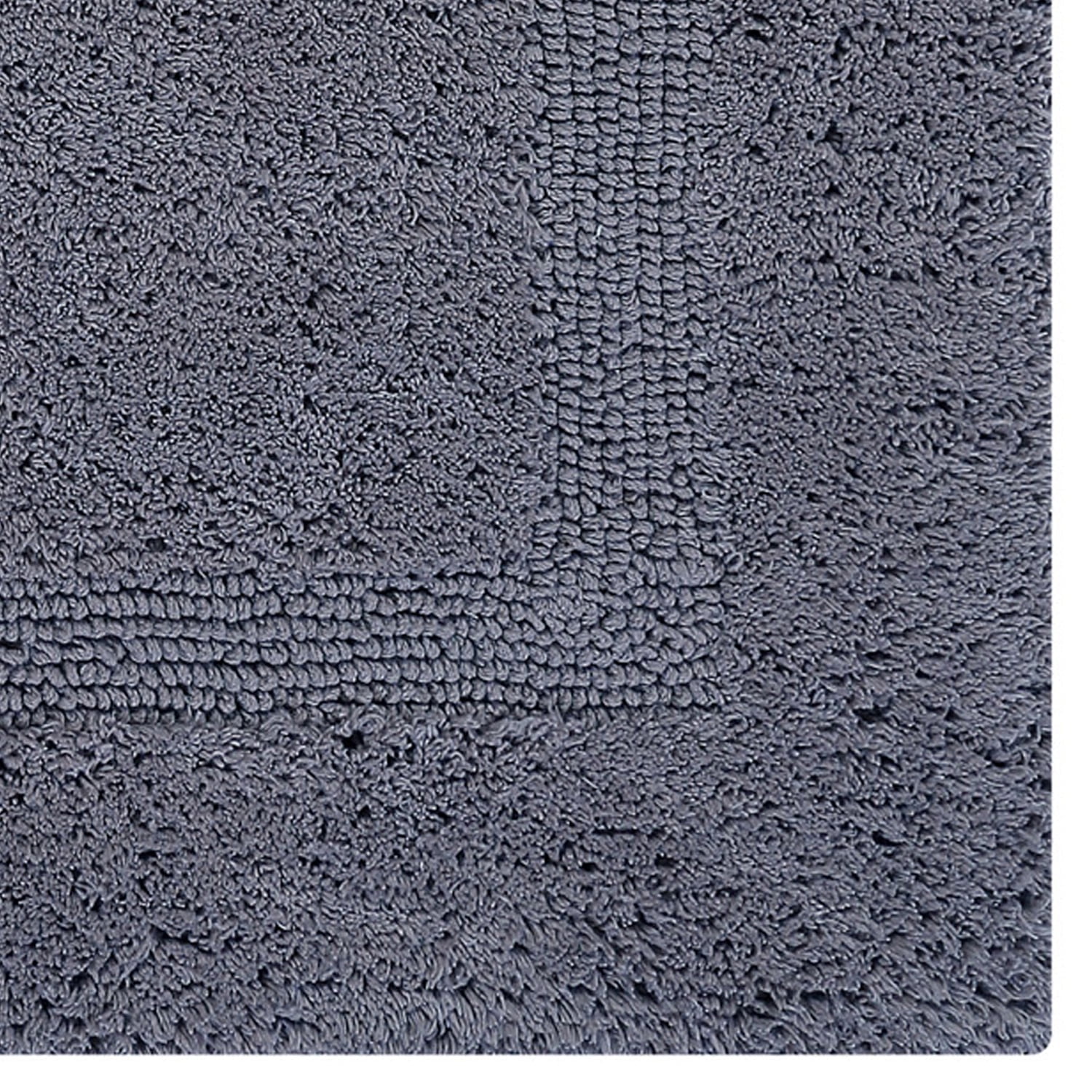 Better Trends Lux Bath Rug 100% Cotton, 4 Piece Set (17"x24" | 20"x20" | 21"x34" | 24"x40"), Gray