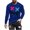 Blue, variant on WREESH Halloween Long Sleeve Tops Fashionable Men's Printed Top with Long Sleeved Round Neck and Smiling Face Printed Top/Shirt Black