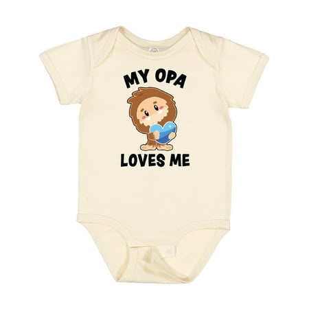 

Inktastic Cute Bigfoot My Opa Loves Me Gift Baby Boy Bodysuit