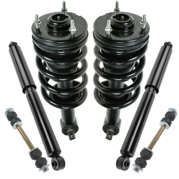 TRQ Front Struts Links Rear Shocks For 07-13 Chevrolet Silverado 1500 GMC Sierra SKA34372 Fits select: 2007 GMC NEW SIERRA