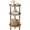 Rustic Brown, variant on Round Side Table for Small Space, 3-Tier Small Round End Table with Rubberwood Leg, Accent Bedside Table, Circle Nightstand, Living Room, Bedroom, Sofa Couch, Black