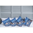 thumbnail image 2 of Ambesonne Winter Throw Pillow Cover 4 Pack, Historic City Salzburg, 16", Blue Peach, 2 of 5