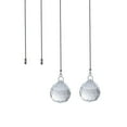 thumbnail image 1 of Crystal Ceiling Fan Pull Chains Pack of 2 40mm Clear Crystal Prism With 2 Free Pull Chain Extension Adjustable Length, 1 of 4