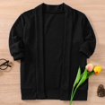 thumbnail image 2 of Toddler Kids Sweaters Open Front Cardigan Outerwear Boys Girls Fall Winter Clothes Long Sleeve Knitted Jackets (2 Years, Black), 2 of 7