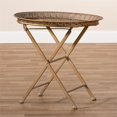 thumbnail image 4 of Baxton Studio Sabah Table Pliante en Métal Finition Or Mat, 4 of 7