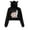 Black-JY10547, variant on Pipkin Pippa Hoodie Sweatshirt for Girls Cat Ear Crop Top Women Casual Girl Youth Streetwear