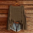 thumbnail image 3 of Duoif Fall Sweaters Women's Knitted Crewneck Pullover - Winter Warm Layer Top Sweaters for Women Brown XXL, 3 of 3