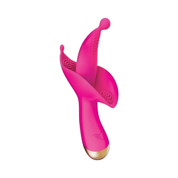 The Royale Flower Bud Heat-Up Silicone G-Spot Vibrator, Pink