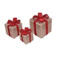 thumbnail image 2 of 3 cajas de regalo navideñas iluminadas, caja de regalo iluminada, adorno decorativo para decoración navideña para festivales de oficina, cafetería, Oro, 2 of 10