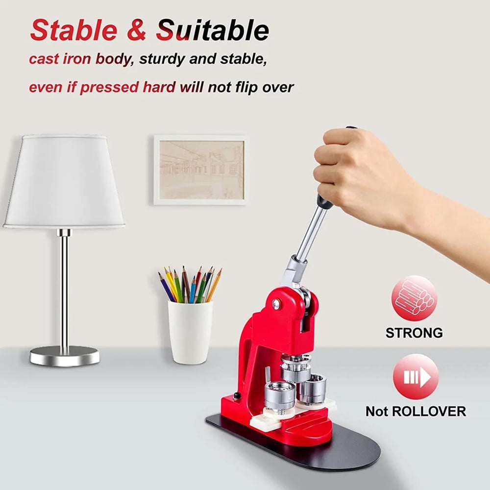 25MM DIY Badges Maker Machine, DIY Pin Badges Press Kit with 100Pcs ,Beginner-Friendly