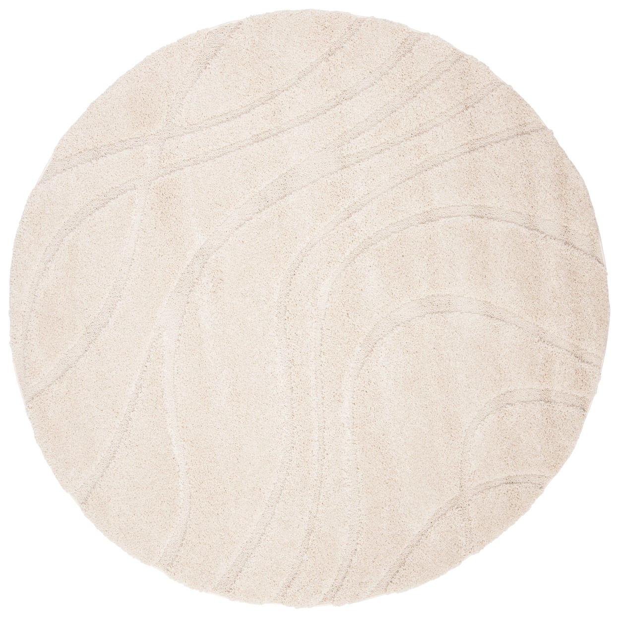 SAFAVIEH Florida Tamzen Abstract Shag Area Rug, Cream, 5'3" x 7'6"