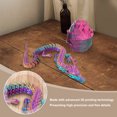thumbnail image 4 of Adorno Dragón Articulado Impreso en 3D JShteea con huevo Morado 30 Cm, 4 of 9