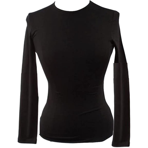 Kiki Riki Women s Cotton Long Sleeve Shell T-Shirt Style 12528 X-Small Black