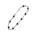 thumbnail image 4 of RYLOS Bracelets for Women 925 Sterling Silver Tennis Bracelet Gemstones & Halo of Diamonds Adjustable to Fit 7"-8" Wrist , 9 Gorgeous 6X4MM Green Sapphire Jewelry for Women Friendship Bracelets, 4 of 8
