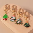 thumbnail image 3 of LLavero de árbol de Navidad esmaltado de dibujos animados, colgante de ciervo y alce para llavero de coche, decoración de bolso, dijes DIY, regalos X'mas, 3 of 4