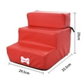 thumbnail image 3 of EWASWON Leather Foldable Pet Stairs Detachable Pet Bed Dog Ramp 3 Steps, 3 of 9