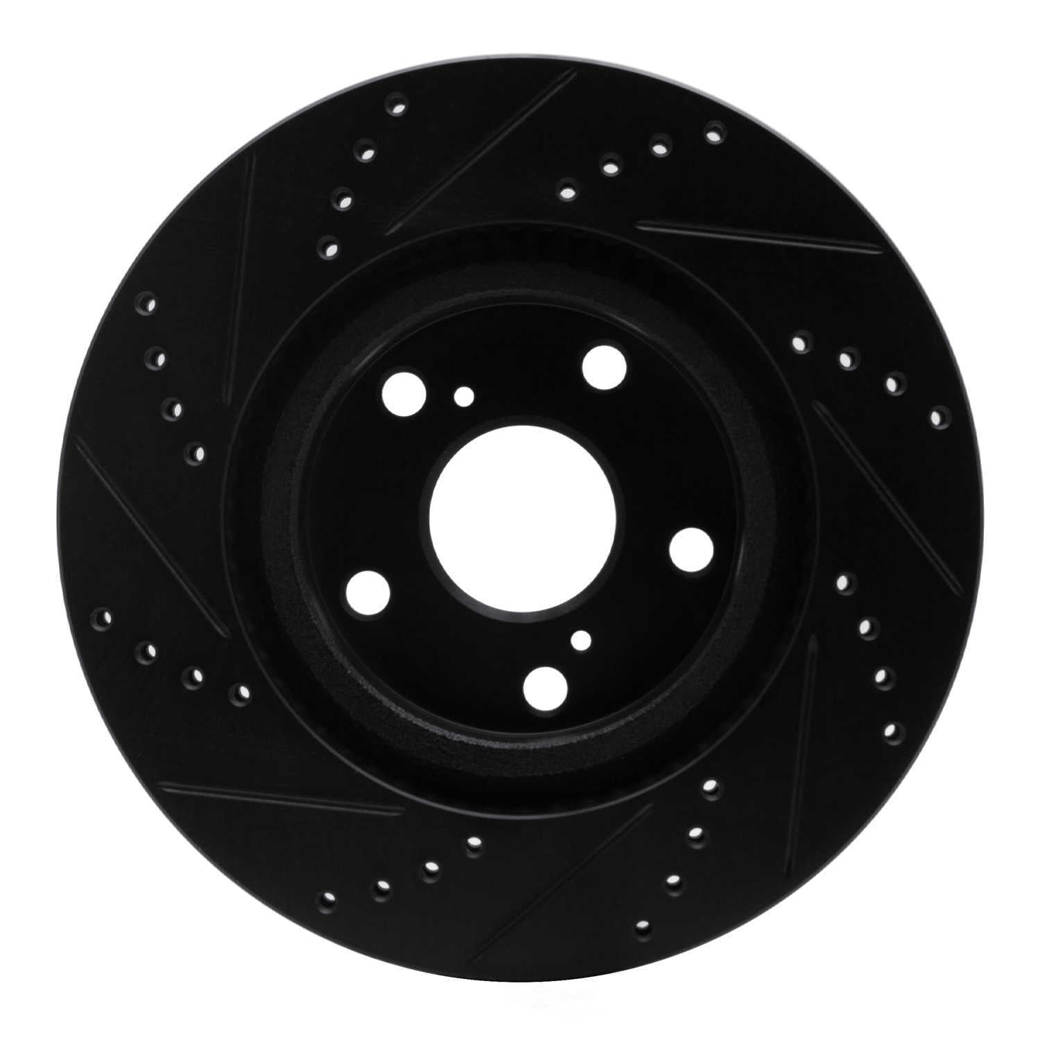 Dynamic Friction Company 633-80068R DFC Brake Rotor - Drilled And Slotted - Black