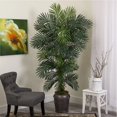 thumbnail image 2 of 78" Golden Cane Artificial Palm Tree in Metal Planter in Green/Charcoal, 2 of 3