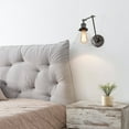 thumbnail image 3 of LNC 1-Light Brushed Gray and Clear Glass Transitional Wall Sconce, 3 of 15