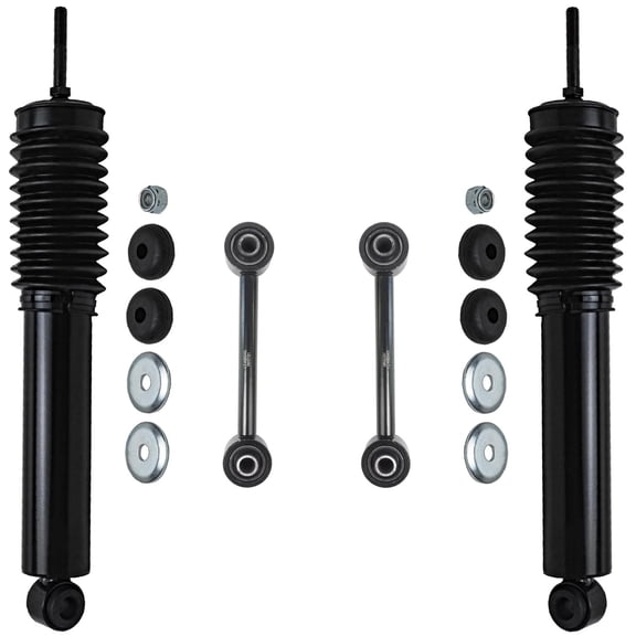 Detroit Axle - RWD Front Shocks Kit for 1999-2019 Ford F-250 F-350 Super Duty 2000-2005 Ford Excursion 2 Shock Absorbers 2 Sway Bar Links 2001 2002 2003 2004 Replacement Suspension Kit