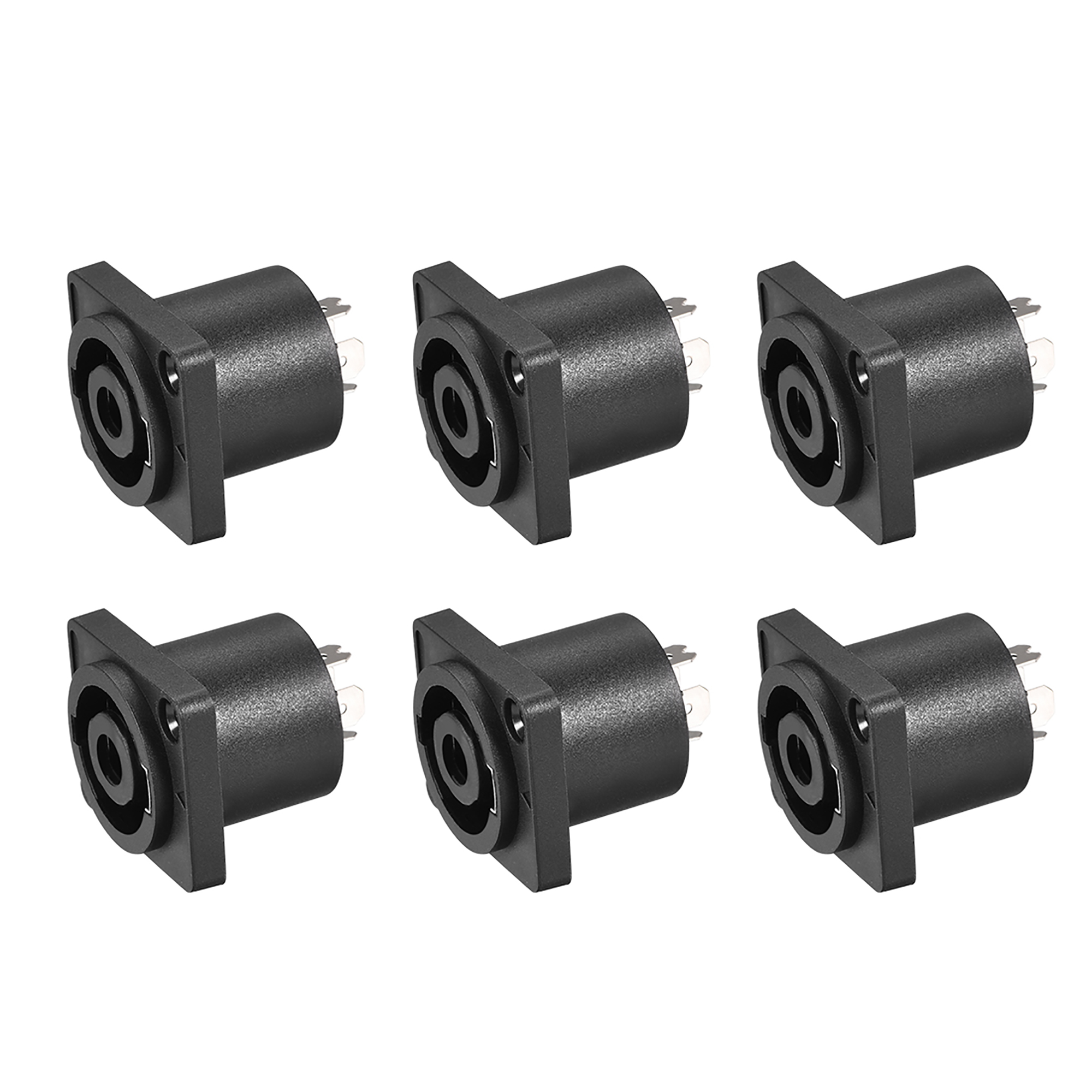 4Pole Speaker Panel Mount Connector,Audio Speaker Jack Twist Lock,Speaker Jack Plate with Metal