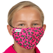 Kids Reusable/washable 4 layer cloth mask with 10 Carbon Filters - Pink