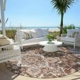 thumbnail image 6 of Addison Rugs Chantille Indoor/Outdoor Traditional Oriental Terracotta Washable Round Rug, 8' x 8', 6 of 6