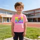 thumbnail image 5 of Camiseta de Manga Corta Linda para Niños Unisex Gráfica Tee de la Escuela de la Temporada, Camisetas de Manga Corta para Niñas, 5 of 9