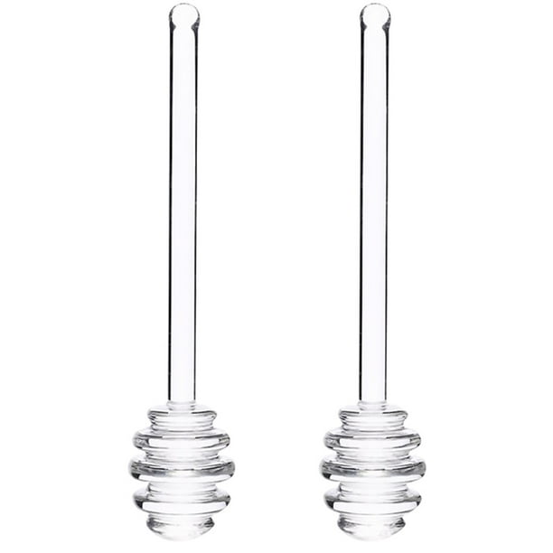 Palitos para agitar miel de plástico transparente, palitos para agitar mermelada de café, 2 uds.