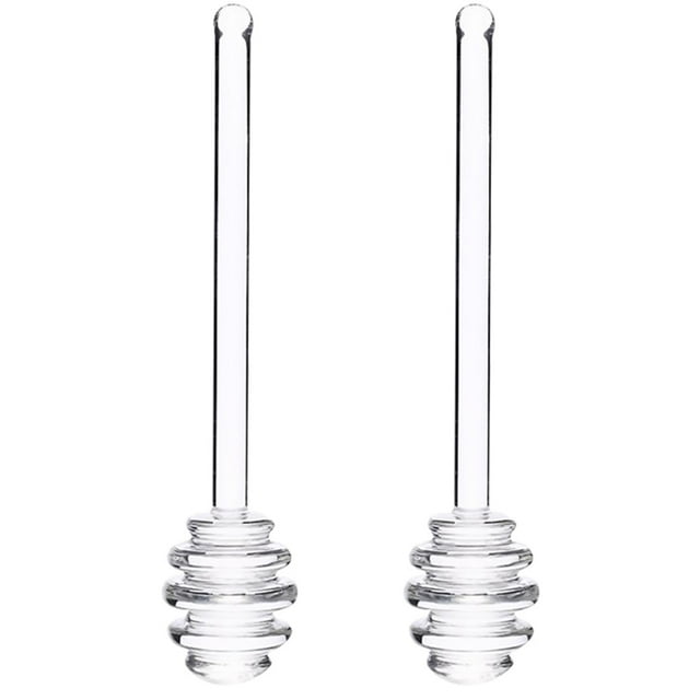Palitos para agitar miel de plástico transparente, palitos para agitar mermelada de café, 2 uds.