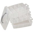 thumbnail image 2 of 3-Tier Object and Craft Storage Box with 30 Adjustable Compartments for Organizing Washi Tape, Embroidery Accessories, 2 of 4