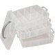 thumbnail image 2 of 3-Tier Object and Craft Storage Box with 30 Adjustable Compartments for Organizing Washi Tape, Embroidery Accessories, 2 of 4