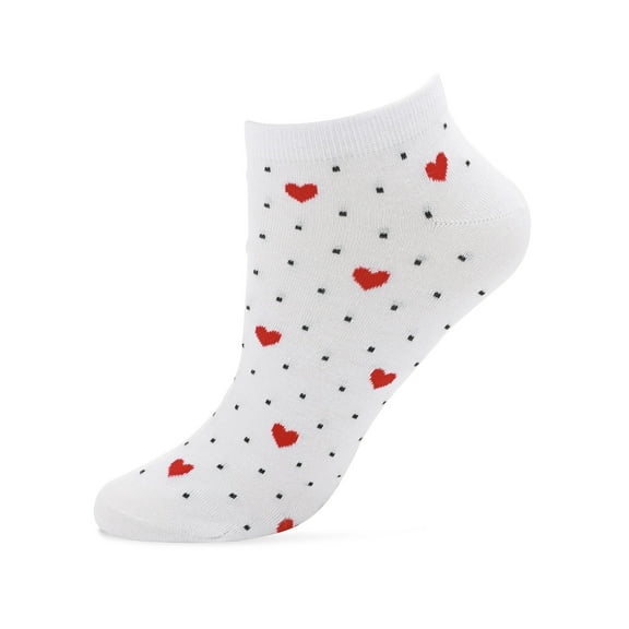 MeMoi Sweetheart Low-Cut Women's Socks - Womens - Female, One Size, White