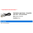 thumbnail image 2 of Side Marker Light Socket - Compatible with 1964 - 1970 Ford Falcon 1965 1966 1967 1968 1969, 2 of 2