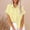 Yellow, variant on Fashionable Women's Summer Turn-down Solid Short Sleeved Casual