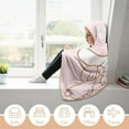 thumbnail image 3 of Cinnamoroll Hooded Blanket Poncho, Wearable Hooded Blanket Cozy Soft Warm Plush Fleece Blanket for Adult Women Men, 3 of 7