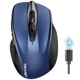 thumbnail image 6 of TECKNET Wireless Mouse (BT5.0/3.0 & 2.4G) Rechargeable 4800 DPI Silent USB A & Bluetooth Mouse 6 Buttons, Wide Compatibility - Blue, 6 of 8