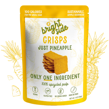 Bright Side Crisps Just Pineapple Vegan Gluten-Free 1 oz - 2 PACK