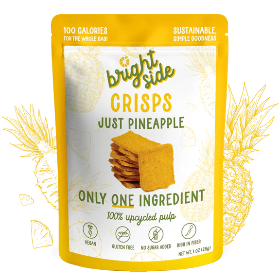Bright Side Crisps Just Pineapple Vegan Gluten-Free 1 oz - 2 PACK