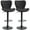 Black, variant on HOMCOM Bar Stools Set of 2 Adjustable Height Swivel Bar Chairs with Back