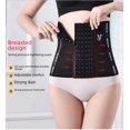 thumbnail image 3 of Cinturón de plástico para la cintura, moldeador de cuerpo, transpirable, moda inglesa, cinturón posparto de 6 botones para mujer, 3 of 6