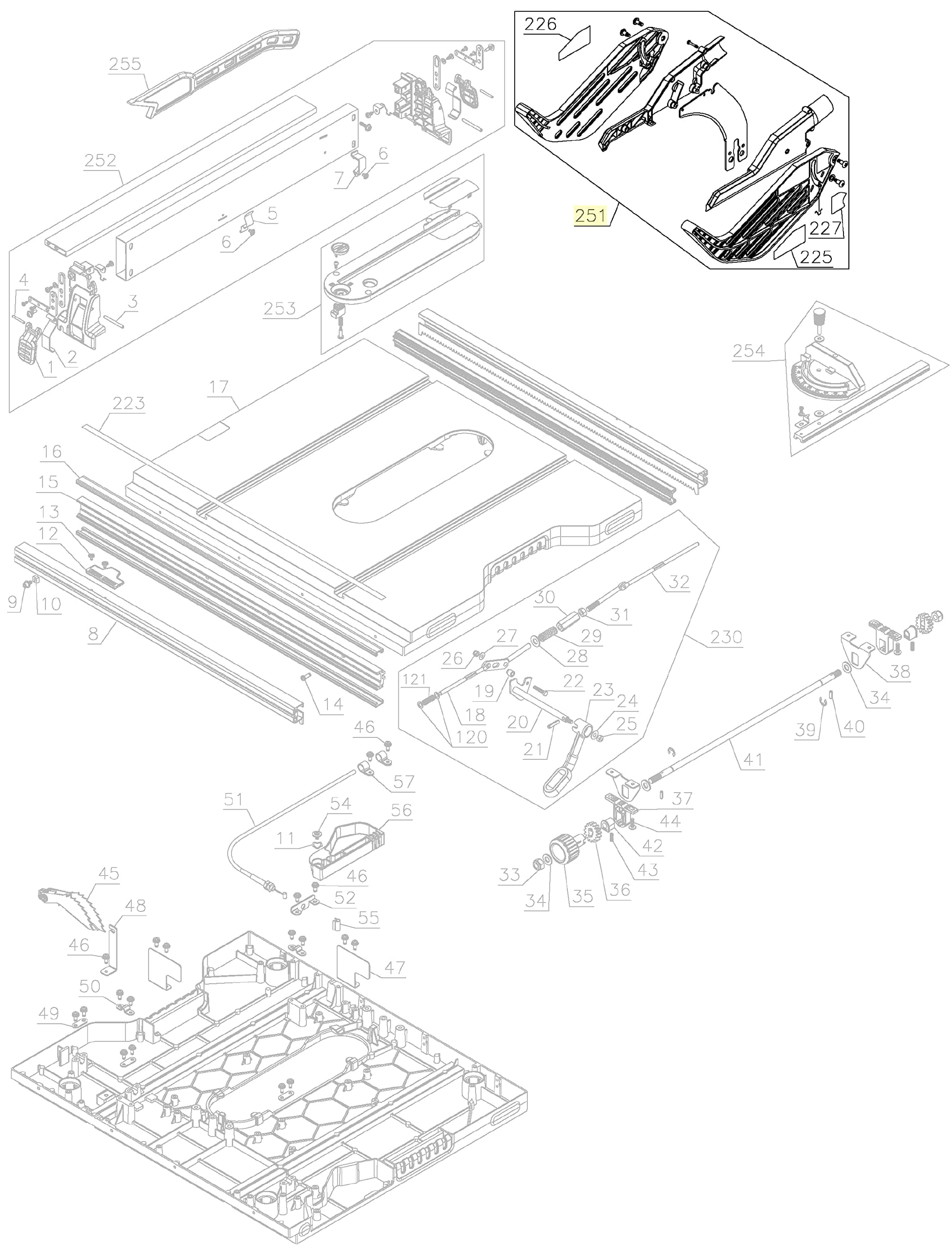 Dewalt Genuine OEM Blade Guard for DWE7490X Table Saw - N507600
