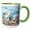 Green/White, variant on 3drose, Greenback Cutthroat Trout, 11oz Two-tone Red Mug
