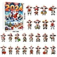 thumbnail image 3 of Calendario de Adviento de 2024 con cuenta regresiva, calendario de Adviento navideño de 24 días, adornos navideños de vaca, colgantes, figuras y accesorios navideños de vaca., 3 of 7