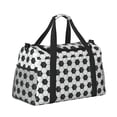 thumbnail image 2 of Fotbe Soccer Bolsa de Viaje con Estampado, Bolsa de Fin de Semana para Mujer con Compartimento para Zapatos, Bolsa de Gimnasio con Bolsillo Húmedo, 2 of 7