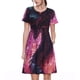 thumbnail image 1 of Easygdp Neon Futuristic Dragon para Vestido Transpirable de Mujer, Vestido Suelto de Manga Corta con Pliegues y Bolsillos para el Verano, 1 of 6